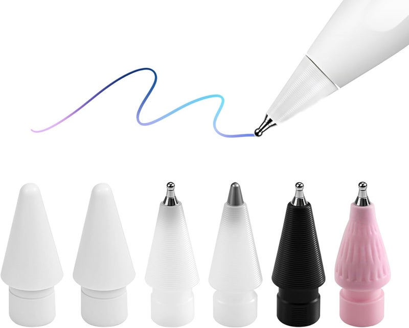 REEYEAR Precision Writing & Drawing Tip System [ 6X] for Heavy Use fits for Apple Pencil Pro / 2nd /1st Gen/USB-C — Ultra-Fine 0.7mm Tip for Clear Outlining, Durable iPad Pen Nibs for Long Sessions - Image 1